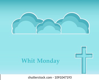 Illustration of background for the occasion of Whit Monday