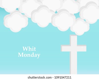 Illustration of background for the occasion of Whit Monday
