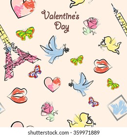 the illustration - background - on a theme of love and Valentines Day.