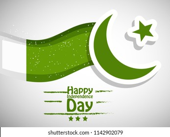 Illustration of background for Pakistan Independence Day