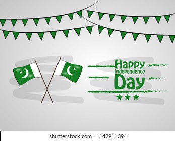 Illustration of background for Pakistan Independence Day