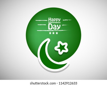 Illustration of background for Pakistan Independence Day