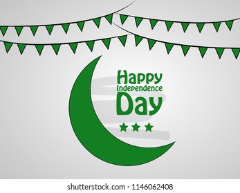 Illustration of background for Pakistan Independence Day