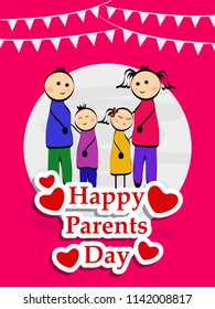 Illustration of background for Parents Day