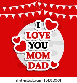 Illustration of background for Parents Day