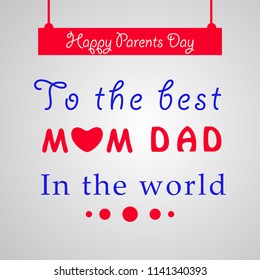 Illustration of background for Parents Day celebration