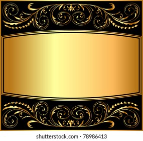 illustration background pattern gold on black