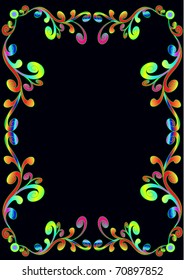 illustration background with pattern from spirals and whorl color