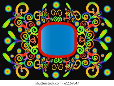 the illustration background with pattern and whorl.