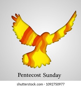 Illustration of background for Pentecost Sunday