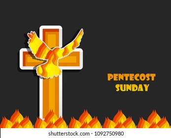 Illustration of background for Pentecost Sunday