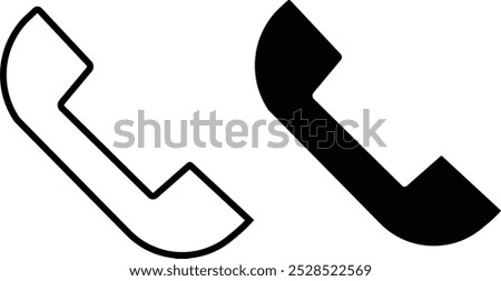 illustration of an background Phone outlined icon phone call icon button, Contact us telephone sign