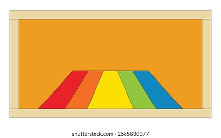 Illustration background rainbow retro unique design