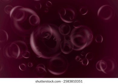 illustration background with red bubbles