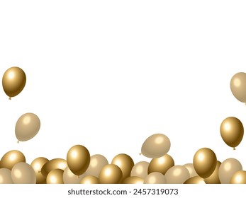 Illustration of a background with rolling balloons