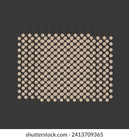 Ilustración de un fondo con filas de puntos de círculo.