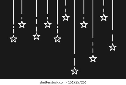 illustration of background shooting star