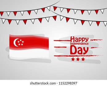 Illustration of background for Singapore Independence Day