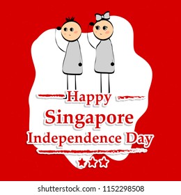 Illustration of background for Singapore Independence Day