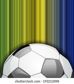 Illustration background with soccer ball, Brazil 2014 football championship - vector