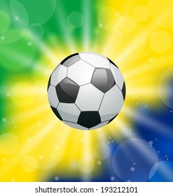 Illustration background with soccer ball, for Brazil 2014 - vector