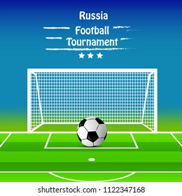 Illustration of background for Soccer sport game held in Russia