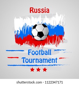Illustration of background for Soccer sport game held in Russia