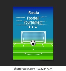 Illustration of background for Soccer sport game held in Russia