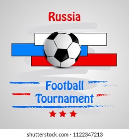 Illustration of background for Soccer sport game held in Russia