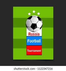 Illustration of background for Soccer sport game held in Russia