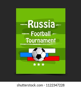 Illustration of background for Soccer sport game held in Russia