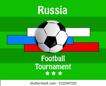 Illustration of background for Soccer sport game held in Russia