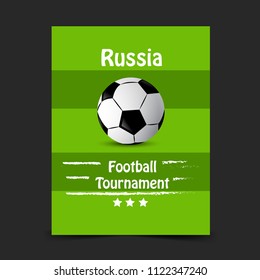 Illustration of background for Soccer sport game held in Russia