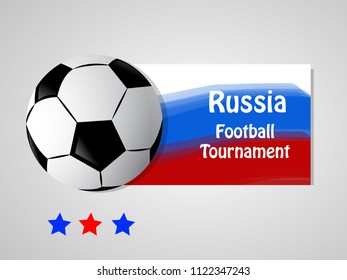 Illustration of background for Soccer sport game held in Russia