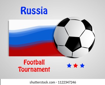 Illustration of background for Soccer sport game held in Russia