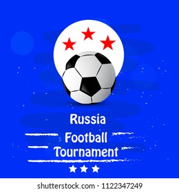 Illustration of background for Soccer sport game held in Russia