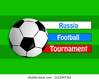 Illustration of background for Soccer sport game held in Russia