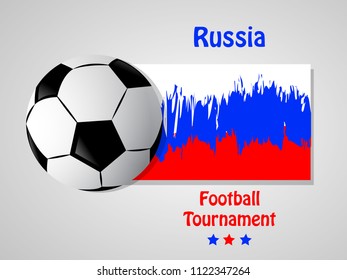 Illustration of background for Soccer sport game held in Russia