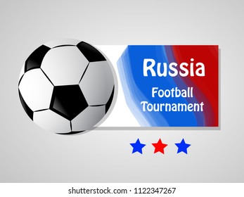 Illustration of background for Soccer sport game held in Russia