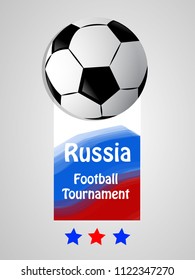 Illustration of background for Soccer sport game held in Russia