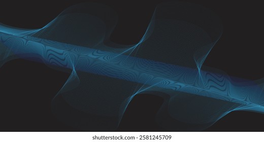 Illustration background with soft and elegant blue waves. Premium design for wallpaper, banner, poster.

