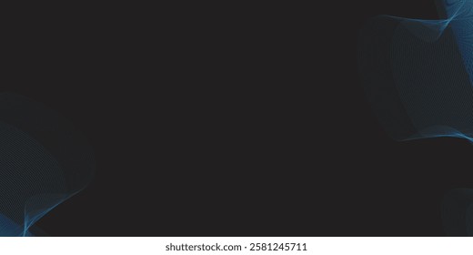 Illustration background with soft and elegant blue waves. Premium design for wallpaper, banner, poster.


