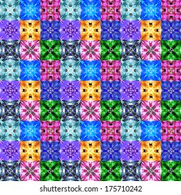 Fondo de ilustración con piedras preciosas cuadradas