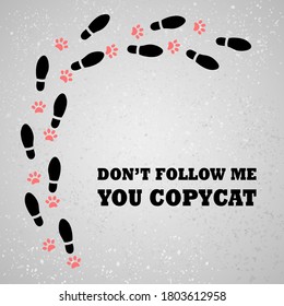 illustration of background for stop Copycat