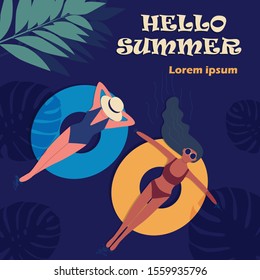 Illustration background of summer vacation  feel relaxed.
