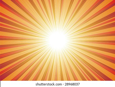 Illustration of background with Sunburst