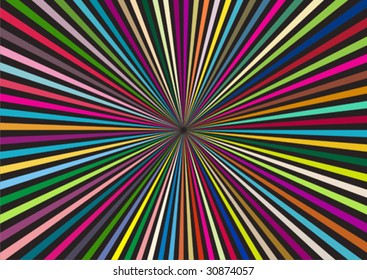 Illustration of background with Sunburst