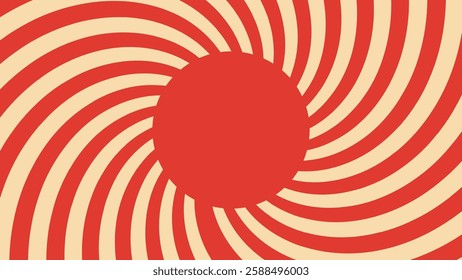 Illustration background sunburst retro asia with red color