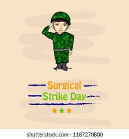 Illustration Background Surgical Strike Day Stock Vector (Royalty Free ...