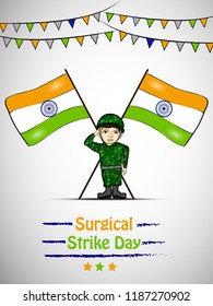 Illustration of Background for Surgical Strike Day